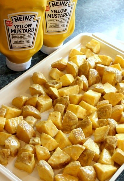 Mustard Roasted Potatoes sheet pan