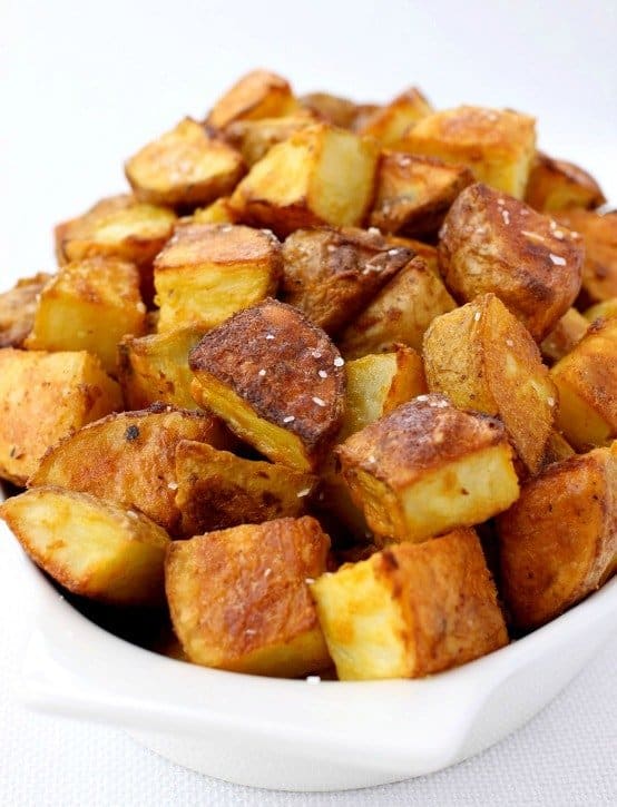 Mustard Roasted Potatoes in bowl