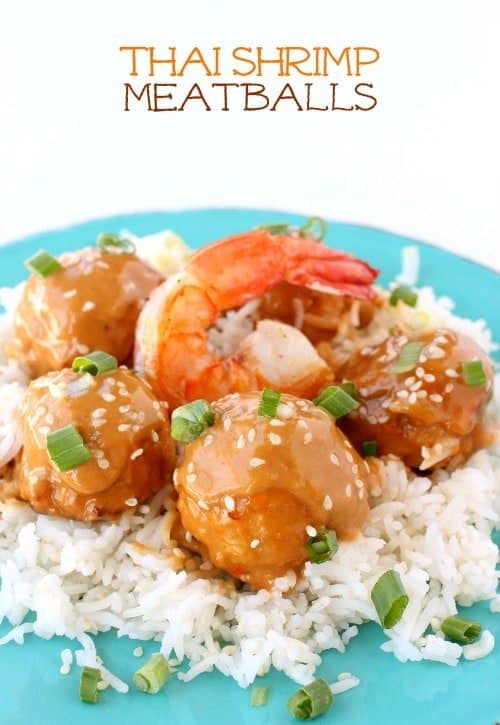 Get ready to savor the taste of our unique Thai Shrimp Meatballs! Shrimp and pork blended with Asian flavors, glazed with peanut sauce. shrimp meatballs with spicy peanut sauce