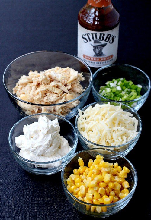 Cheesy BBQ Chicken Dip ingredients