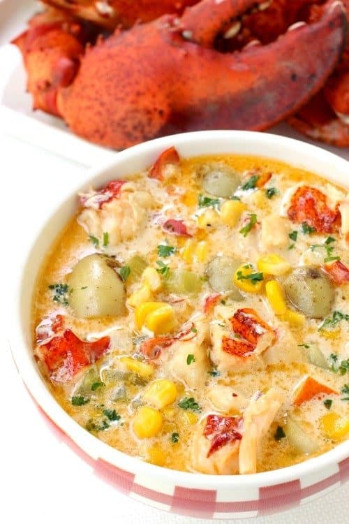 Lobster Corn Chowder is one of my favorite comfort food dinners!