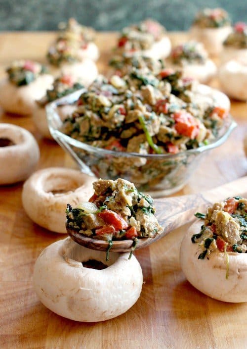 filling mushrooms caps for stuffed mushrooms