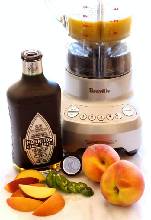 Peach Jalapeño Margarita blender