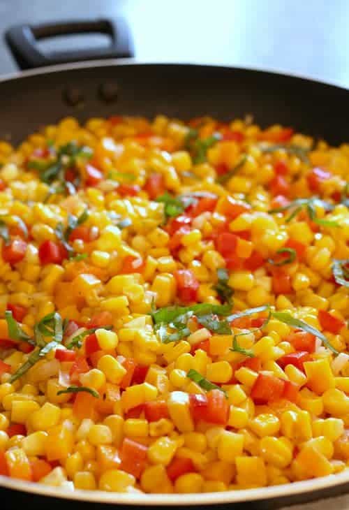 Sweet Corn Succotash An Easy Vegetable Side Dish