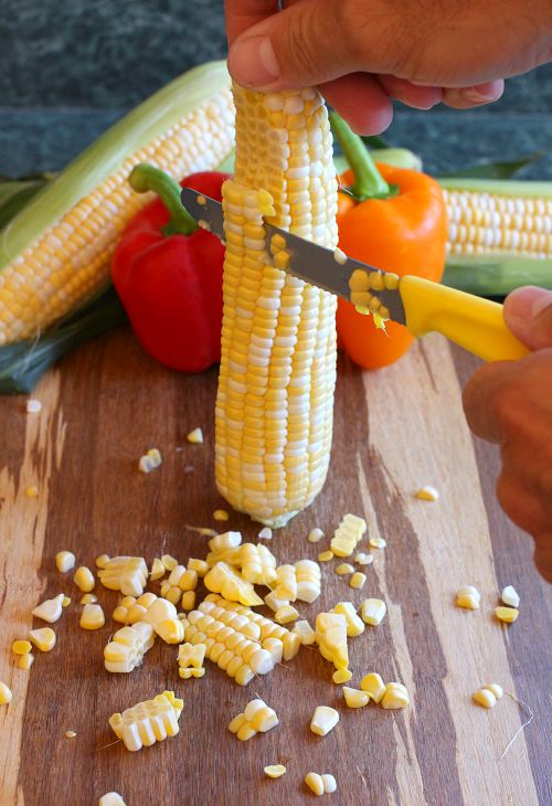 corn succotash is made with fresh, frozen or leftover corn
