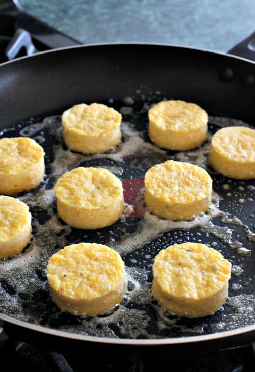 Polenta BLT Appetizers skillet