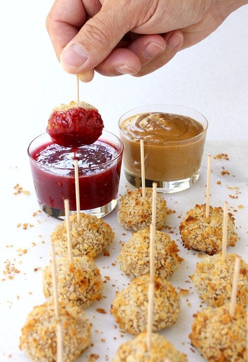 Peanut Butter & Jelly Meatballs dipping