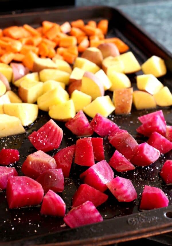 Roasted Vegetable Chowder with Kielbasa Mantitlement