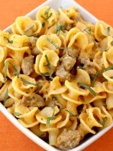 Pasta with Pumpkin Cream Sauce is a pasta recipe made with pumpkin cream sauce