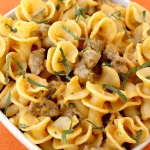 Pasta with Pumpkin Cream Sauce is a pasta recipe made with pumpkin cream sauce