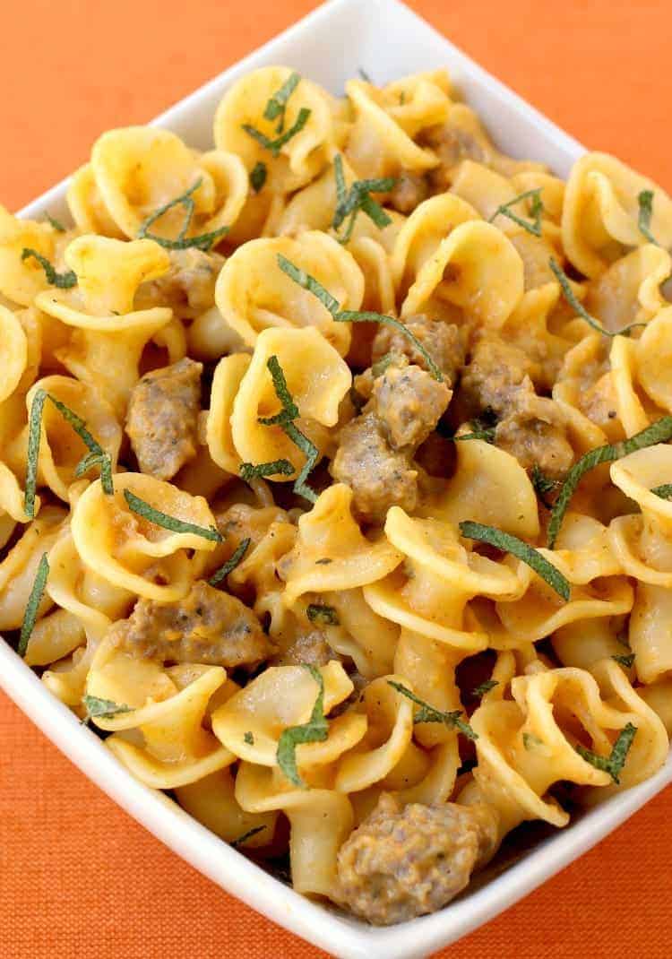 Pasta with Pumpkin Cream Sauce is a pasta recipe made with pumpkin cream sauce