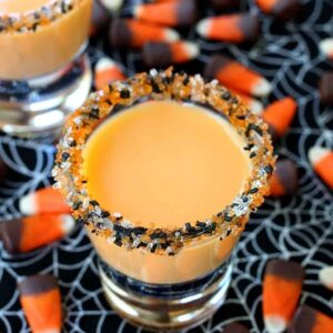 These Pumpkin Pie Shots are going to be a hit for Halloween!