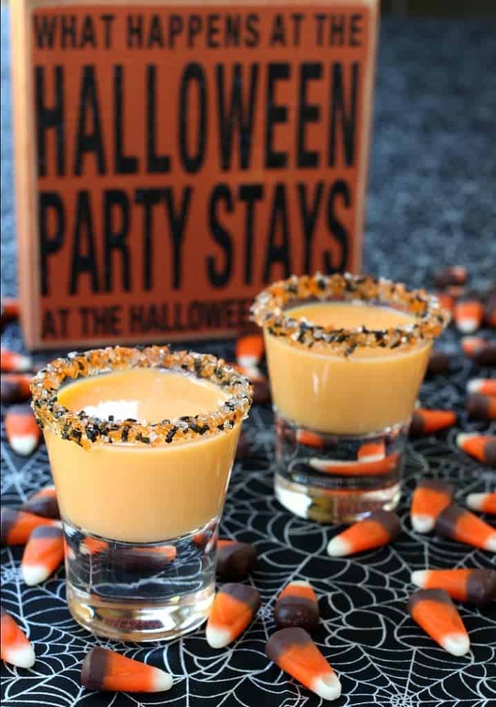 These Pumpkin Pie Shots are going to be the star of your Halloween party!