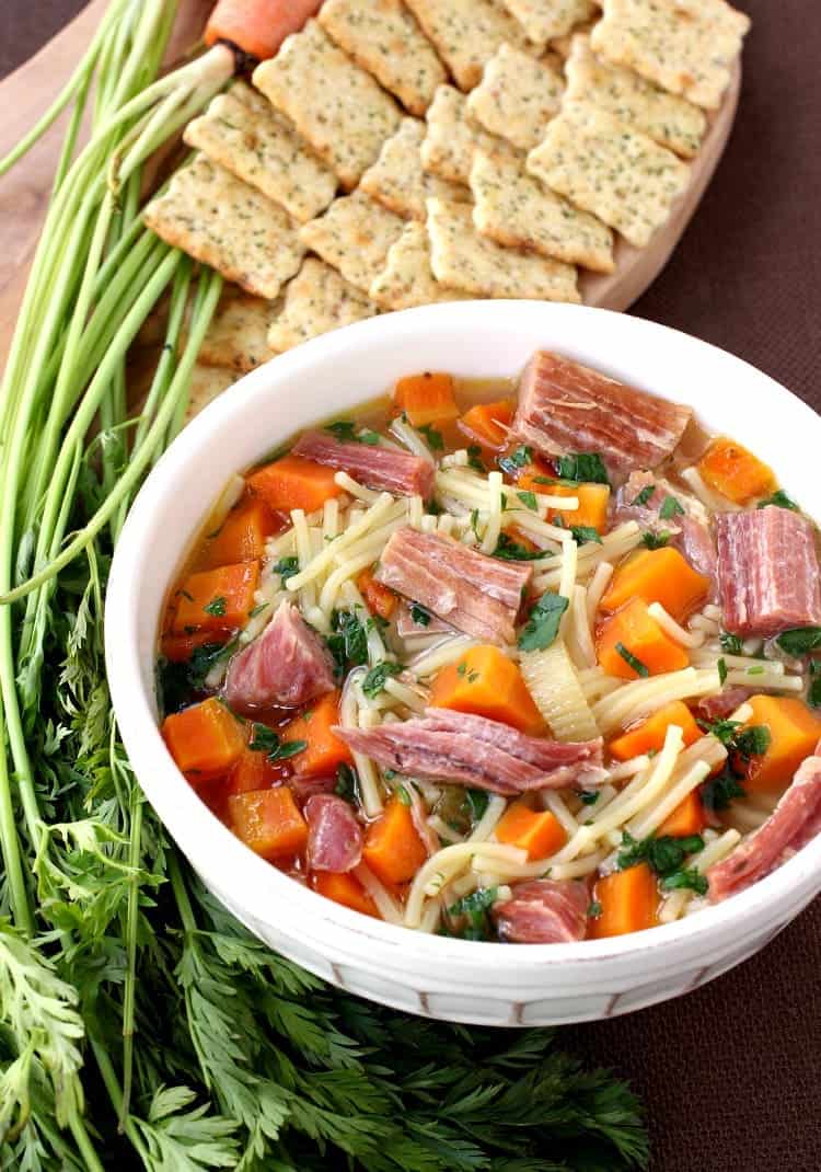 Slow Cooker Ham Noodle Soup A Leftover Ham Soup Recipe