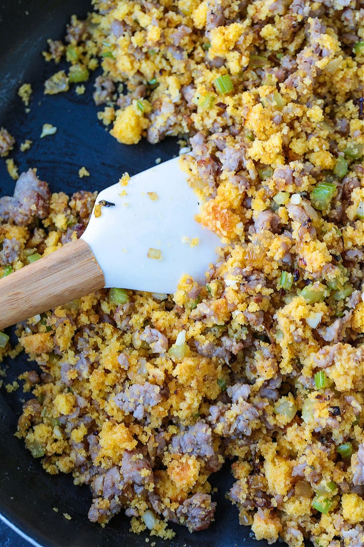 cornbread and sausage filling for stuffed mushrooms