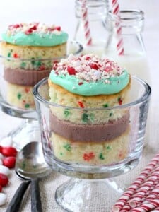 ice cream cake trifle in dish