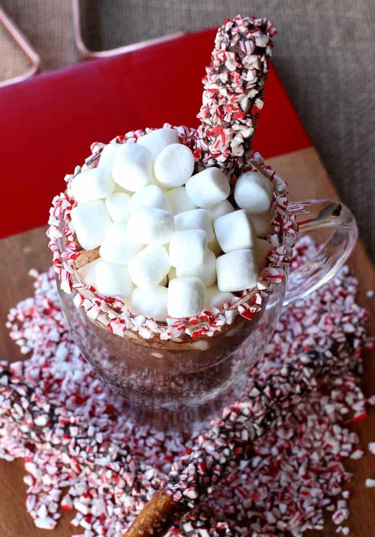 Bulleit Peppermint Hot Chocolate top