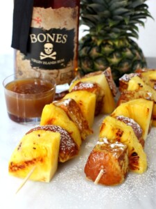 french toast kabobs with rum