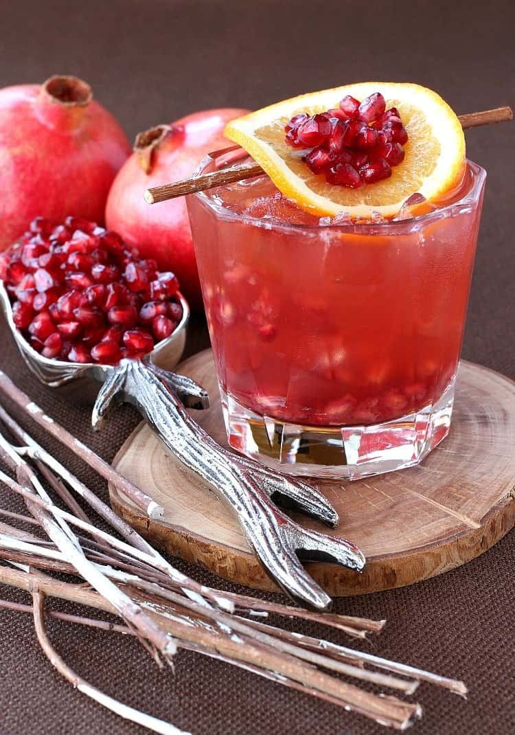 Pomegranate Old Fashioned cocktail recipe