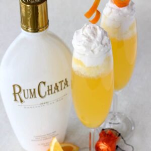 RumChata Creamsicle Champagne adding garnish