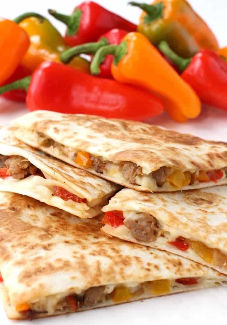 Sausage and Pepper Quesadillas | Mantitlement