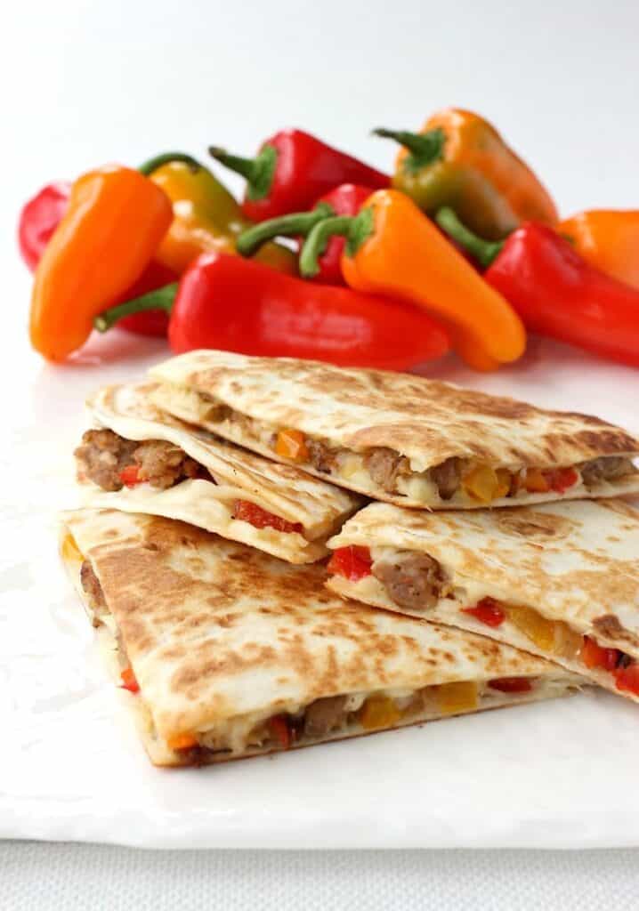 Sausage and Pepper Quesadillas Mantitlement