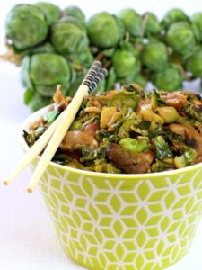 chicken and brussels sprouts stir fry