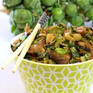 chicken and brussels sprouts stir fry