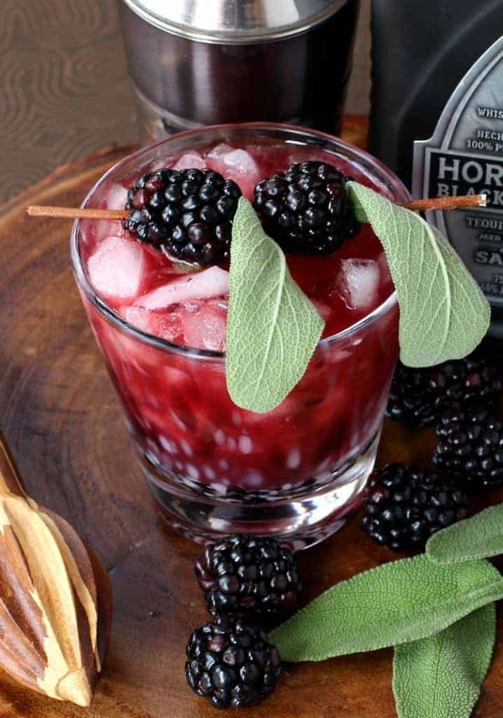 Black Barrel Tequila Smash Tequila Drink Recipe with Fresh Blackberries