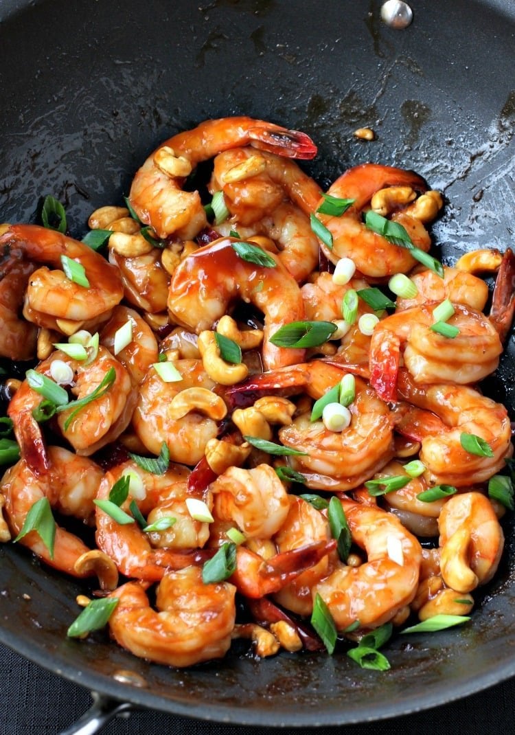 Quick Shrimp Stir Fry is a healthy dinner recipe that's made with shrimp and cashews