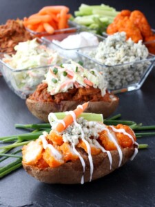potato skin bar with toppings