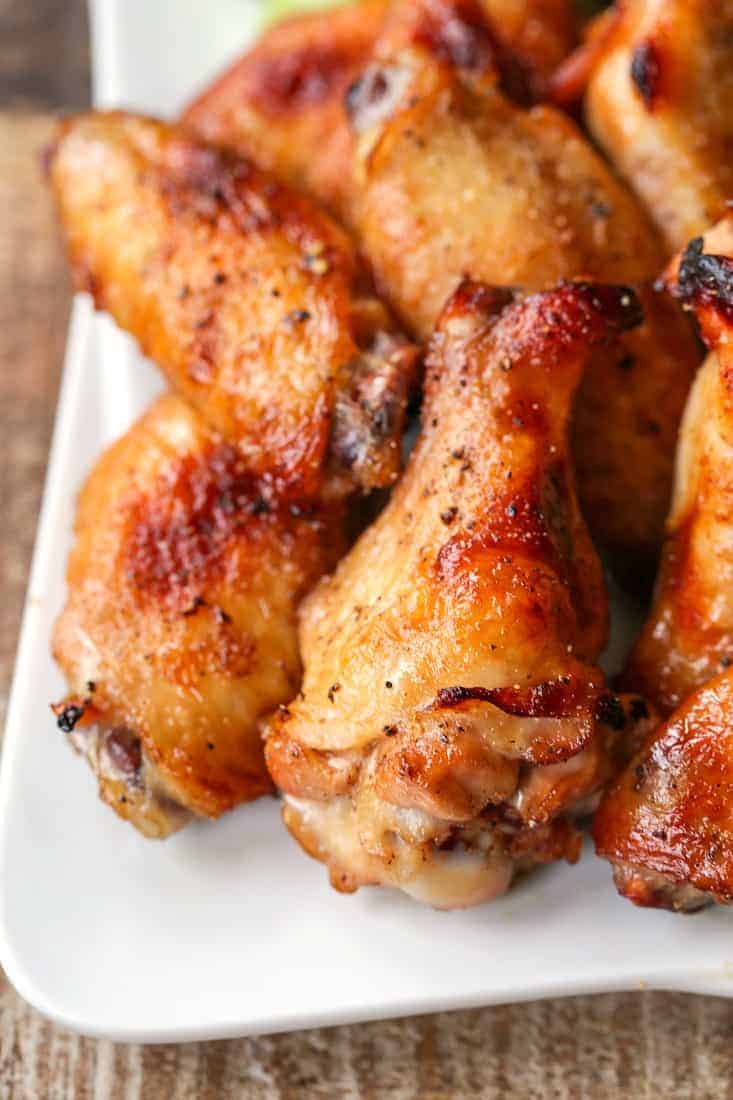 Baked Marsala Chicken Wings recipe for appetizers or dinner