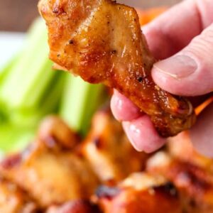 Baked Marsala Chicken Wings with crispy skin