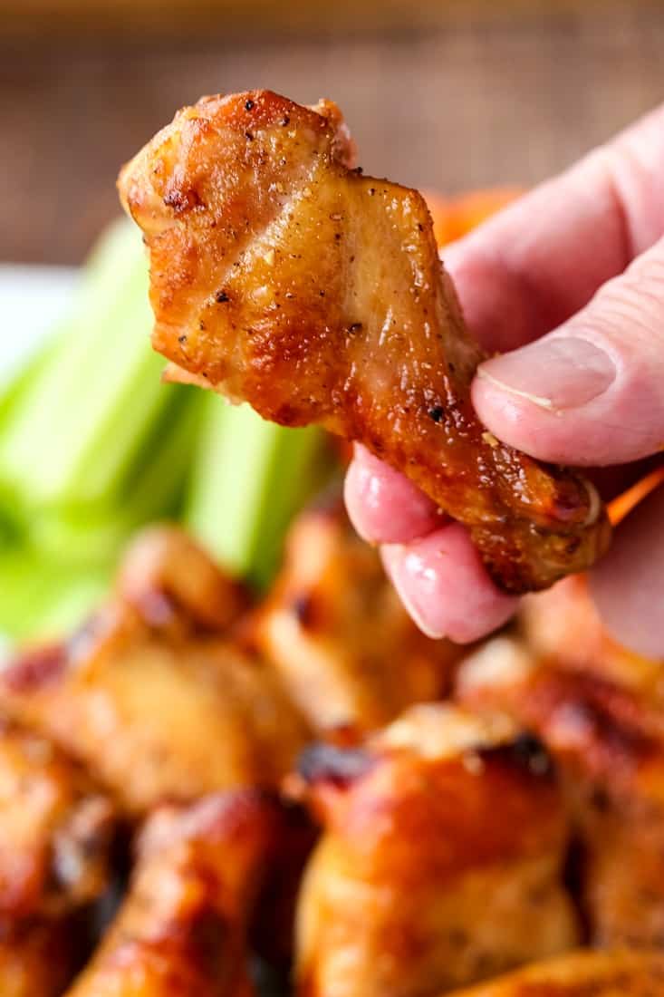 Baked Marsala Chicken Wings with crispy skin