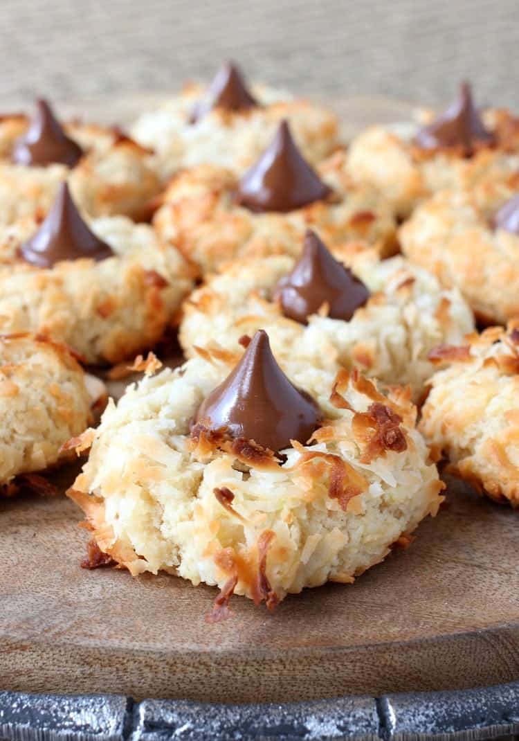 These Coconut Rum Cookies are an easy cookie recipe that are soft on the inside and topped with chocolate