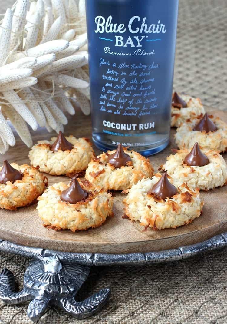 Coconut Rum Cookies are a thumbprint cookie recipe with rum and chocolate