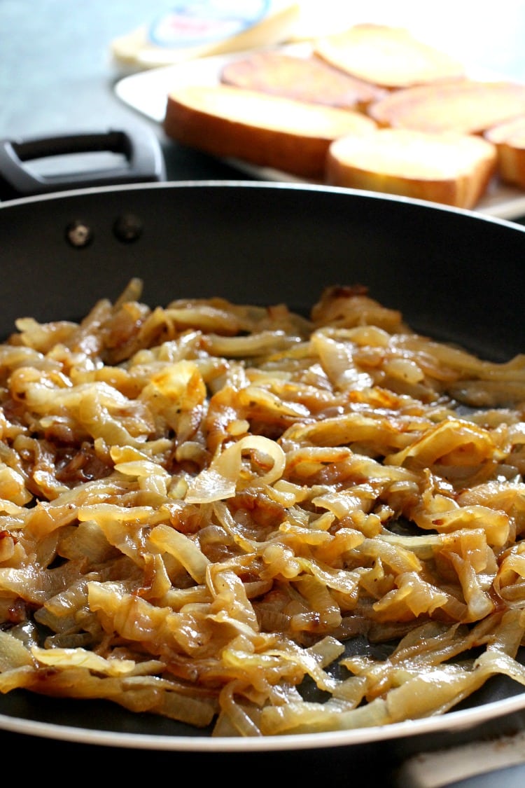 Caramelized onions for French Onion Cheeseburger