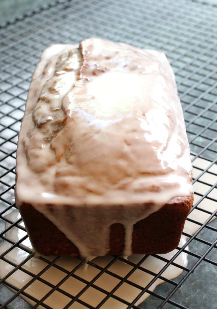 Banana Bread with glaze on top