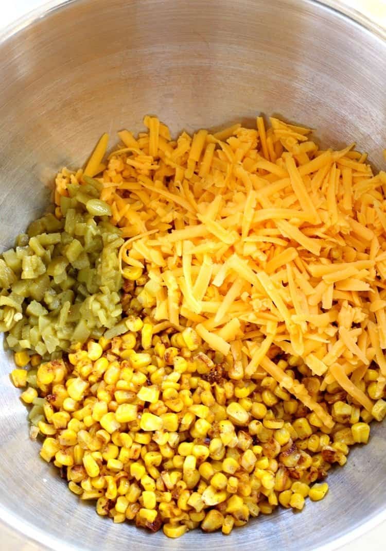 Ingredients for Mexican Street Corn Pudding