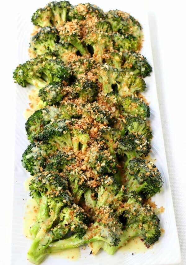 Roasted Broccoli with Buttery Bread Crumbs Mantitlement