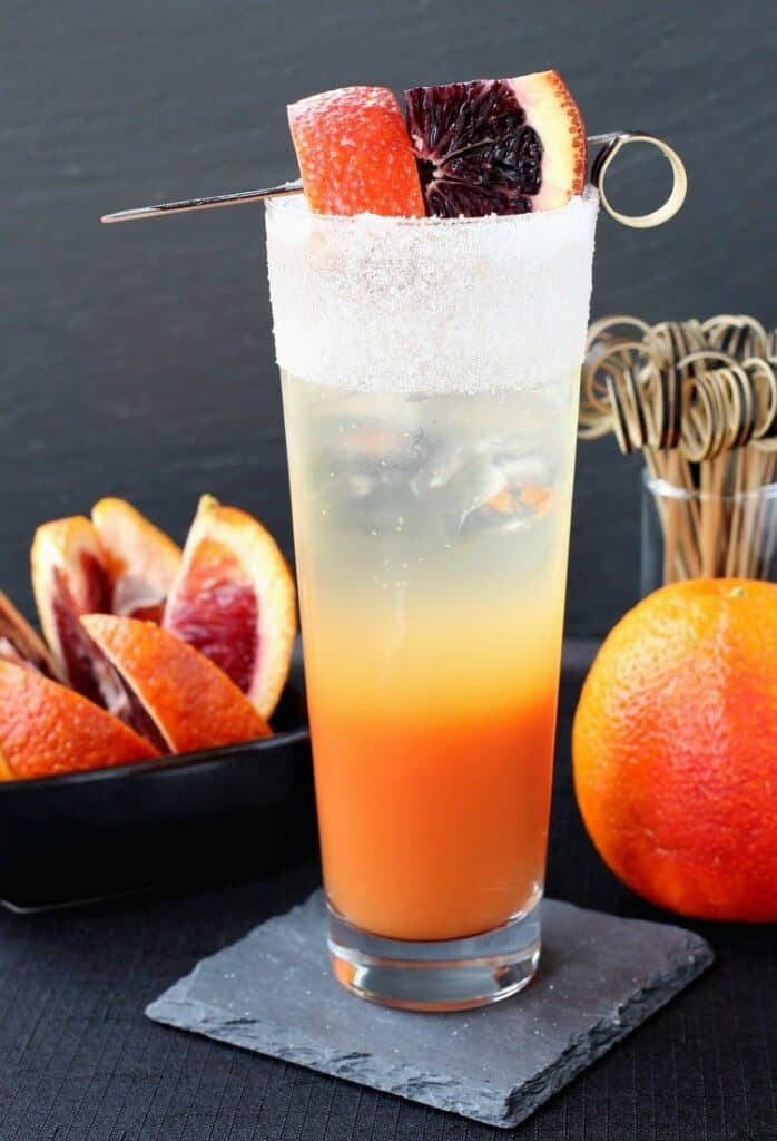 Blood Orange Gin Cooler Stunning Tequila Drink Perfect for the Holidays