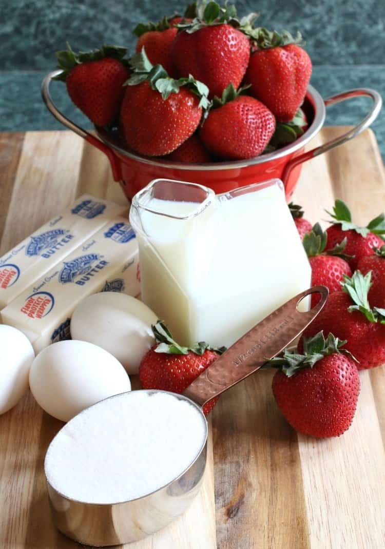 strawberry-rum-pound-cake-ingredients