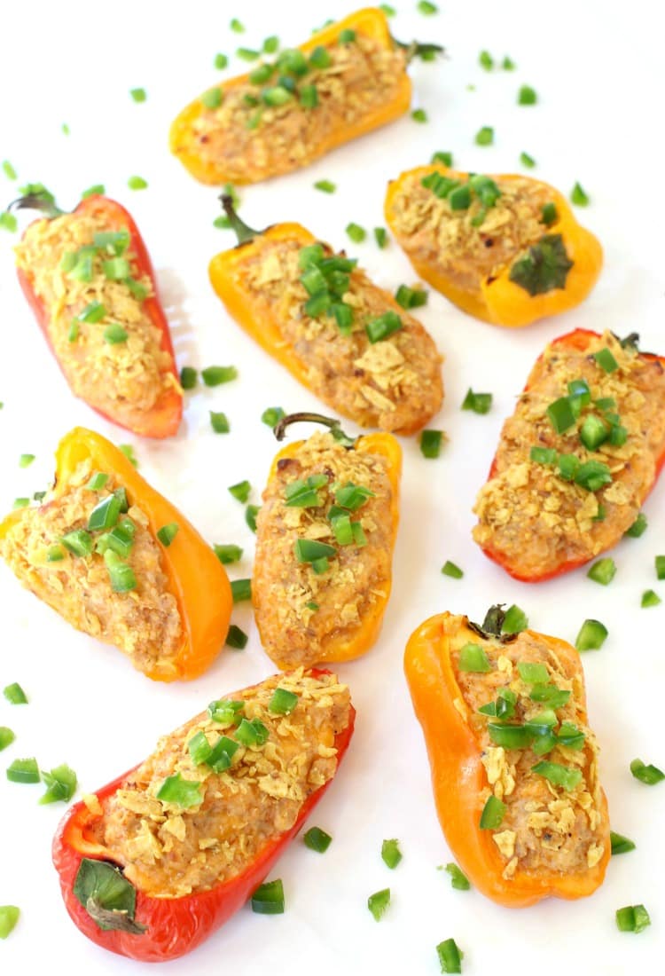 Taco Pepper Poppers are mini sweet peppers filled with a cheesy, taco filling!