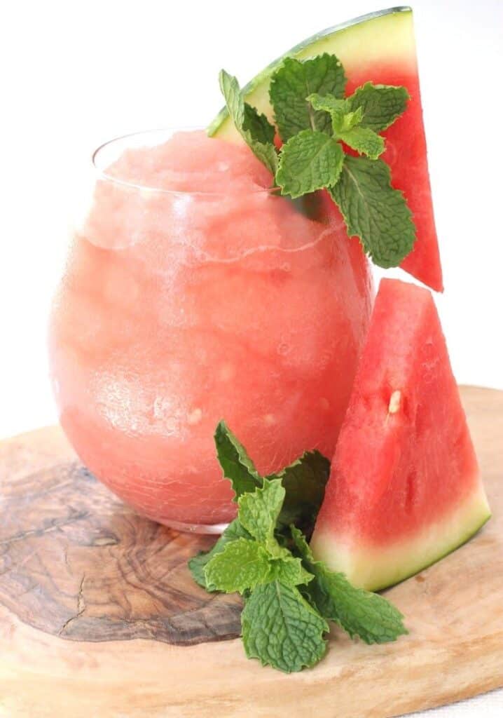 Watermelon Rosé Slushie is a fresh watermelon cocktail with rosé wine