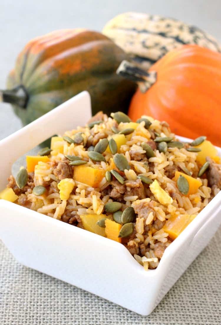 Fall Fried Rice is a fried rice recipe that can be made with leftover rice