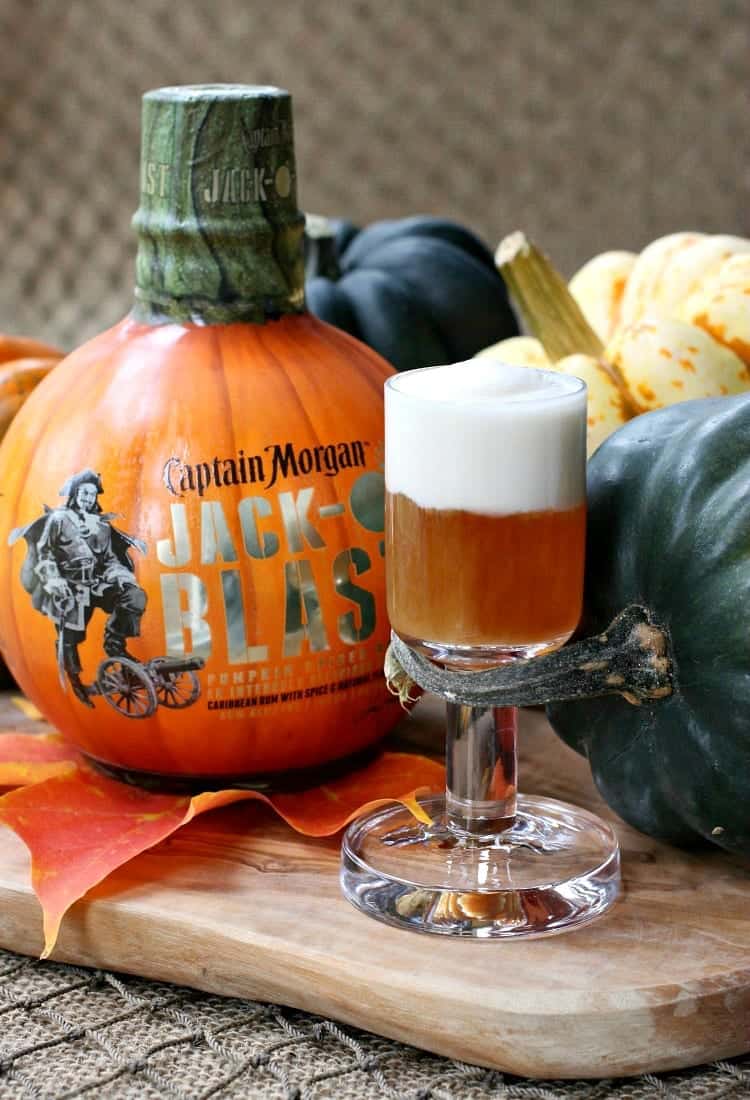 Jack-O Blast Pumpkin Rum Shooters | Halloween Drink Recipe