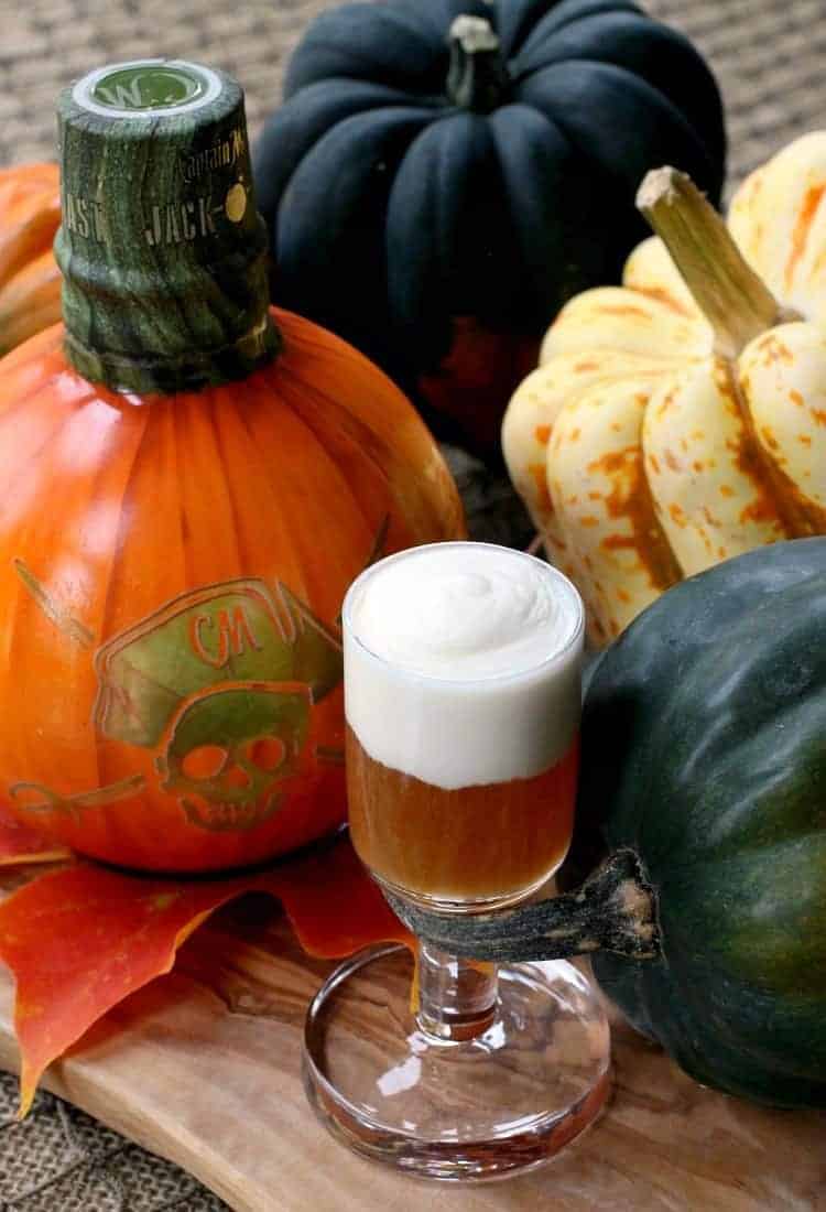 Jack-O-Blast Pumpkin Rum Shooters are the perfect Fall shot!