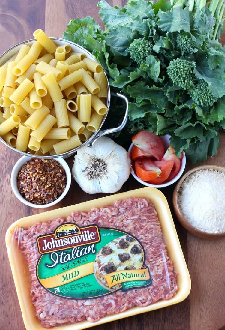 Ingredients for Easy One Pot Pasta Recipe