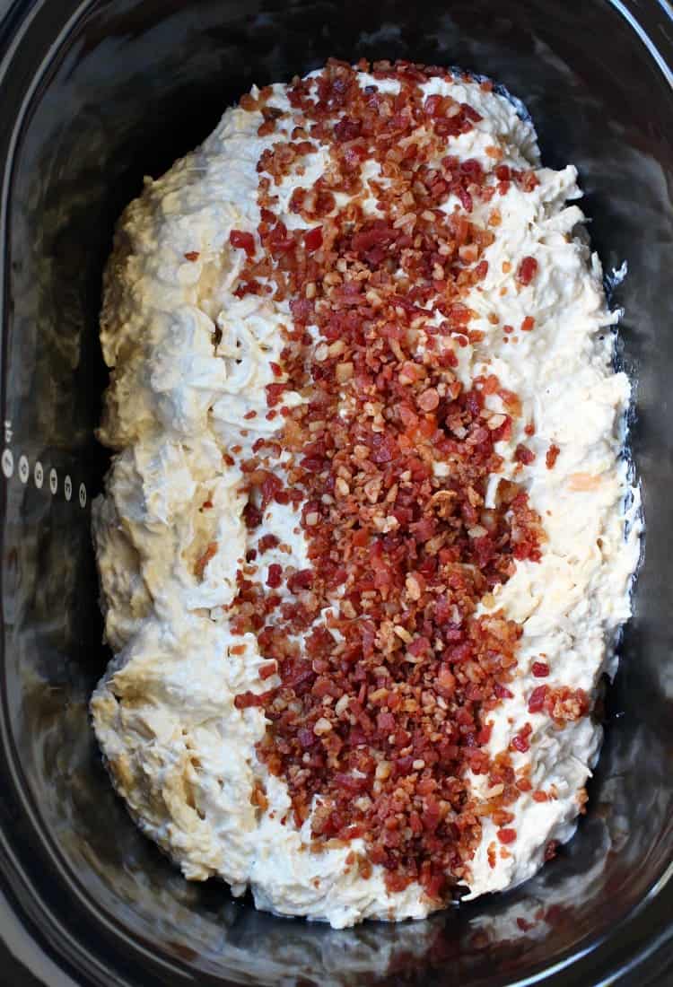 Slow Cooker Creamy Bacon Chicken in crock pot