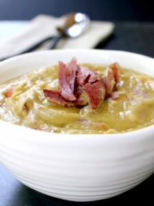 Turkey Leg Split Pea Soup is ready when you come home!